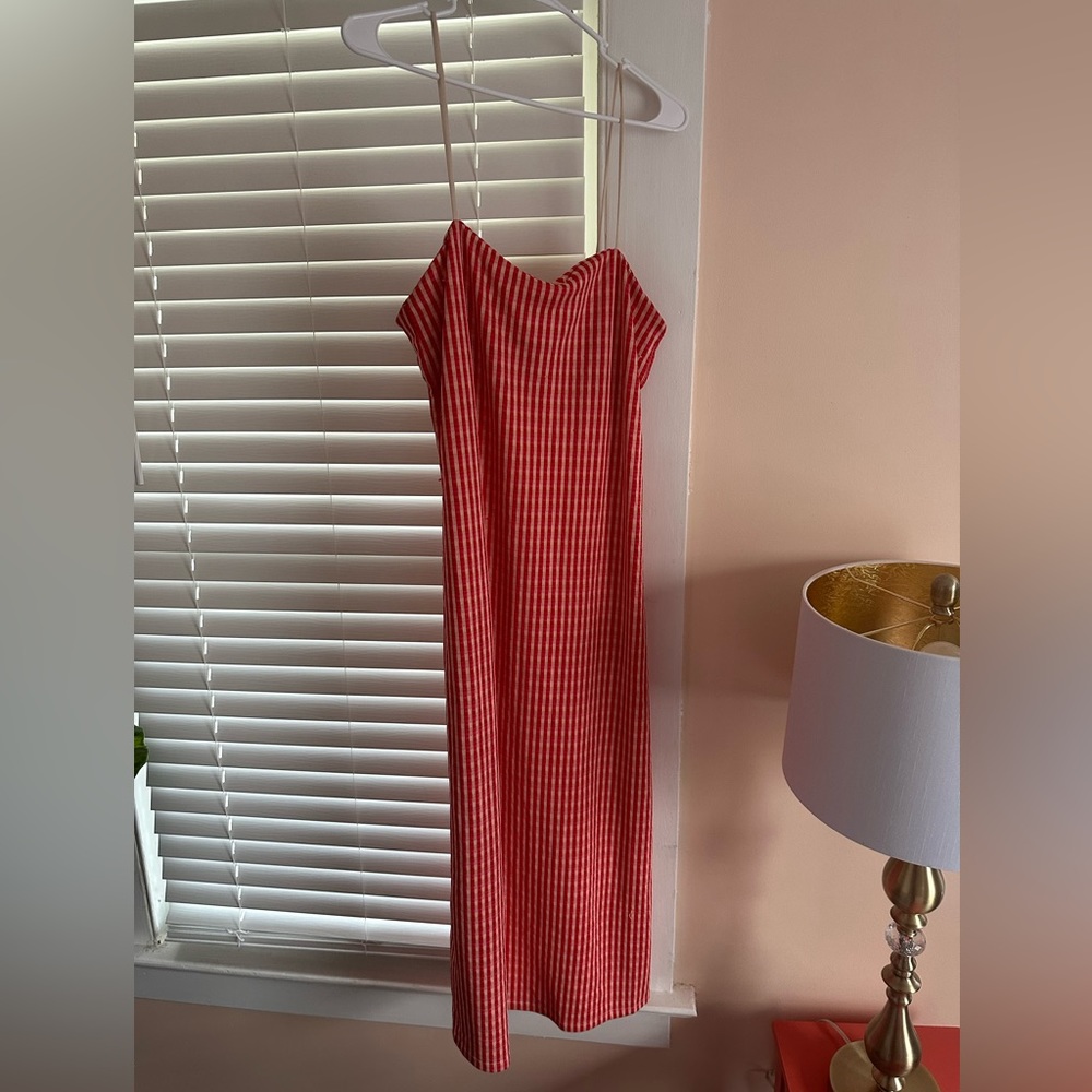 Zara Red & White print dress